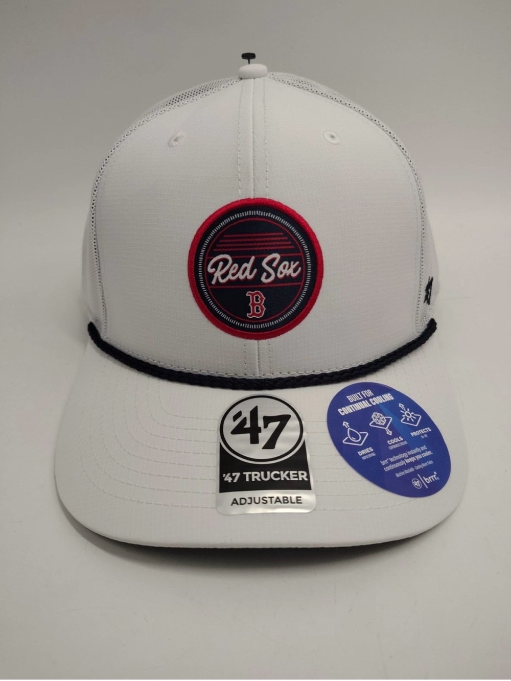 Boston Red Sox '47 Brand Rope Trucker Hat Cap Snapback Adjustable MLB White